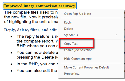 Copy text from an annotation