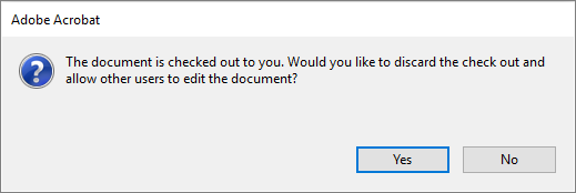 Prompt to discard checkout