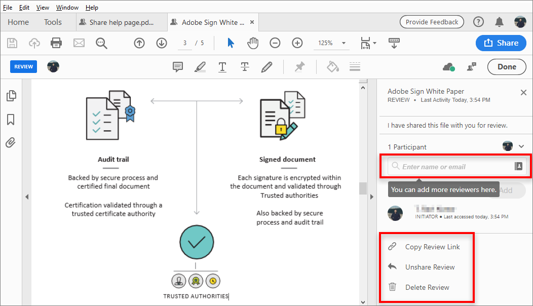 Add more reviewers to a review document