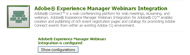 Modify existing account association between Adobe Connect and AEM