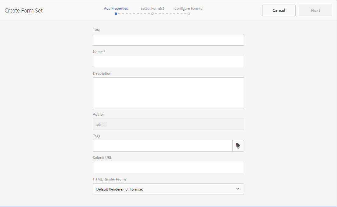 Form set in AEM Forms