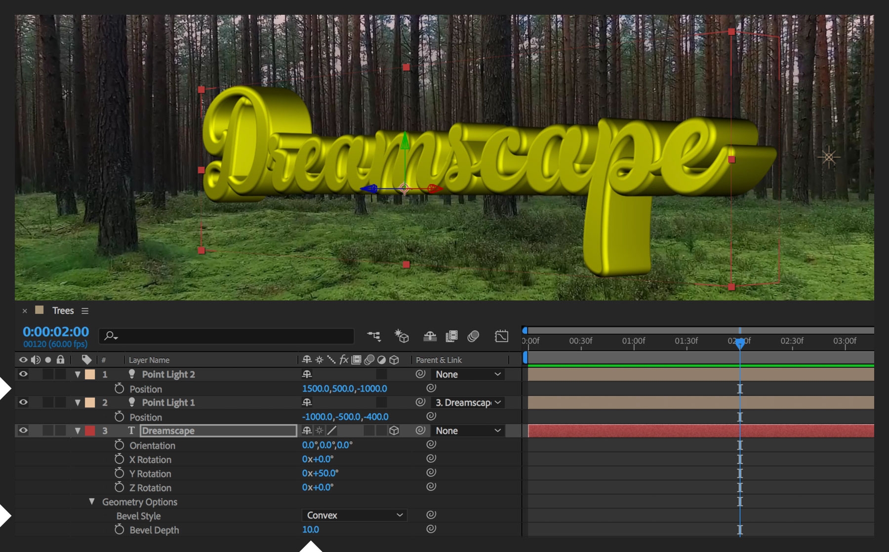 How to animate a 3D title reveal