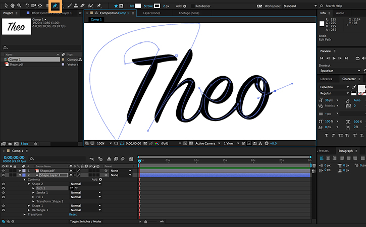 After Effects Pen Tool