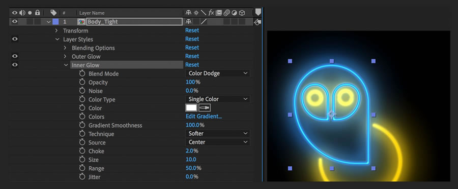 Create Neon Glow Effects Adobe After Effects Tutorials - night light script with neon roblox