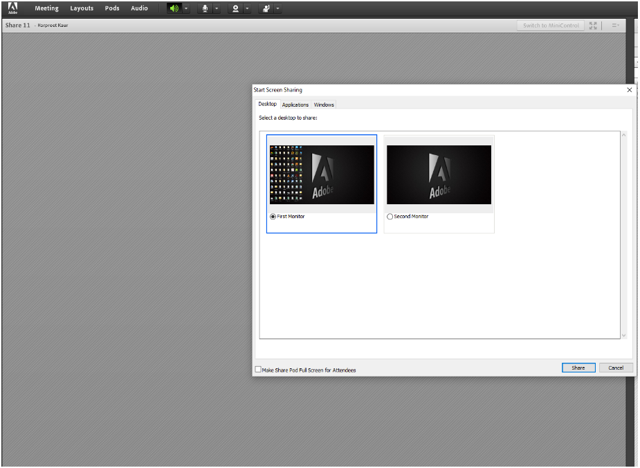 How to add Pointer Markings on a page in **Adobe Connect** during