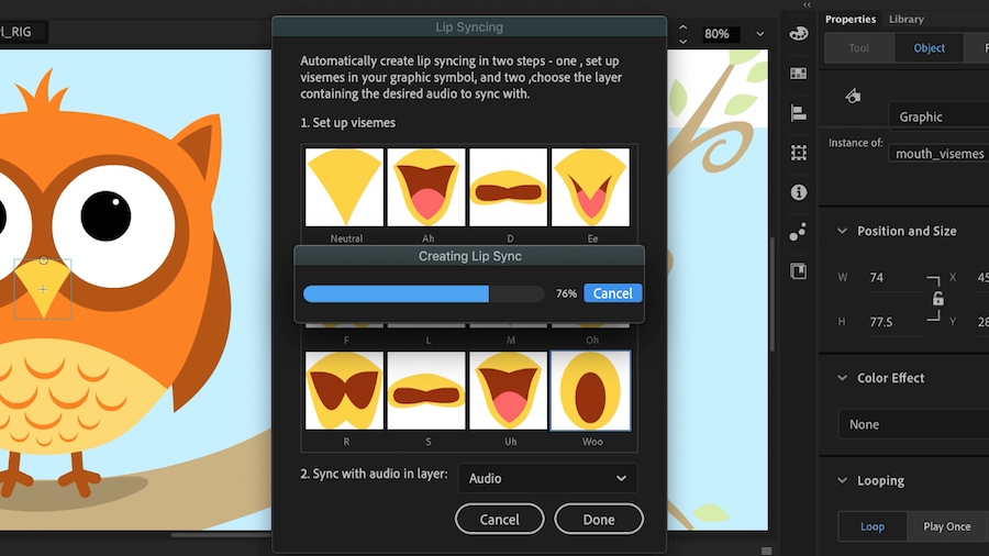 adobe animate auto lip sync