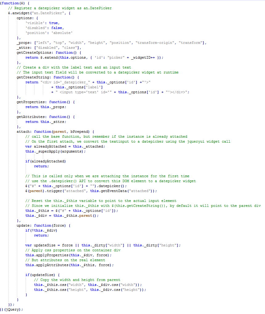 Example of a HTML5 custom component