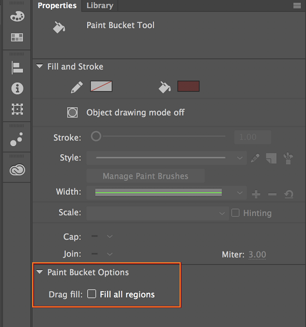 Drag fill options