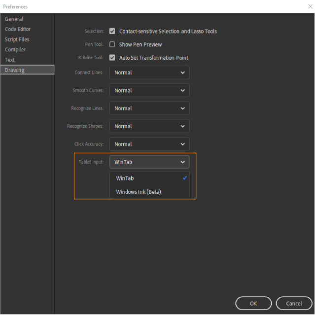 Application settings Application settings