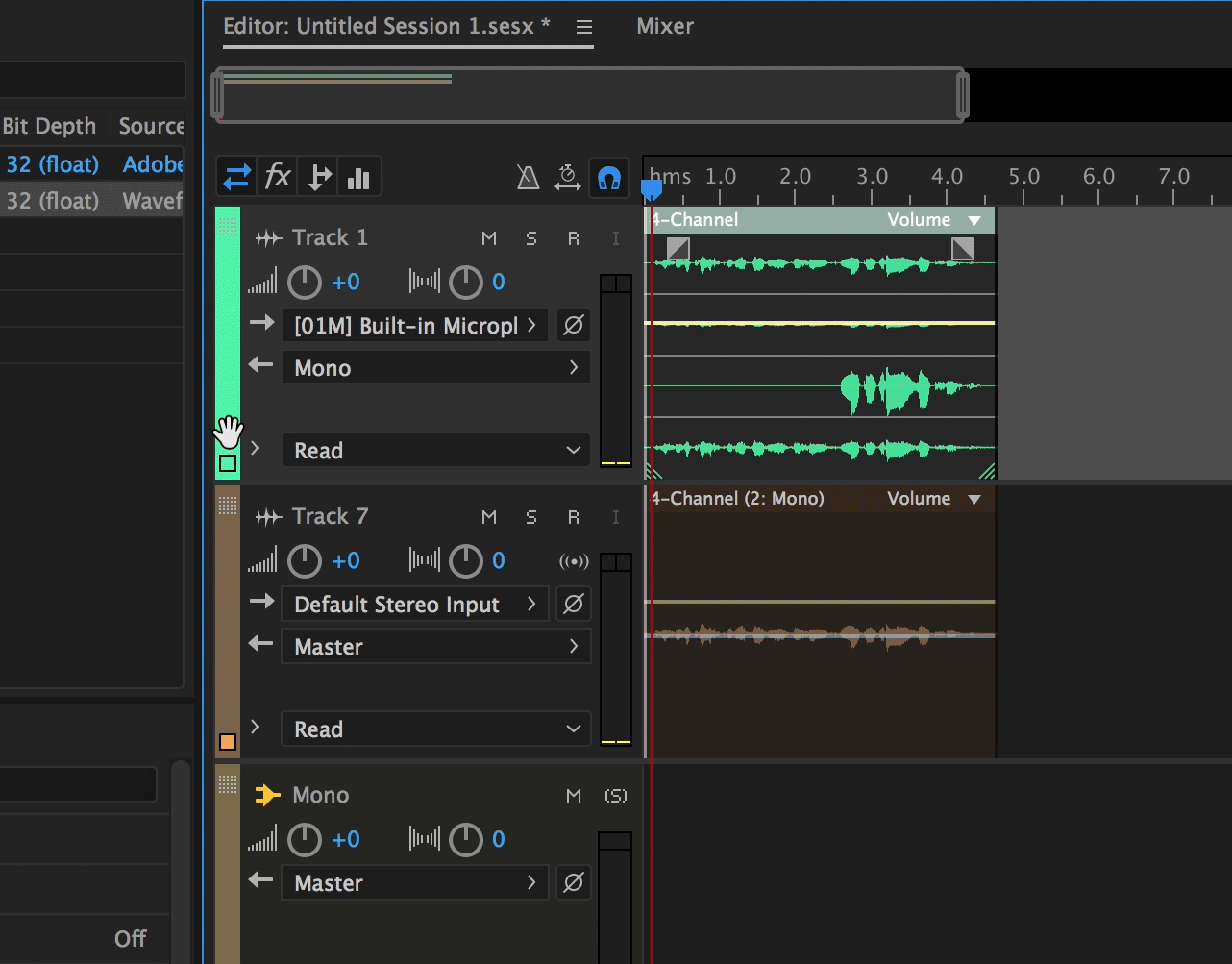 Edit clip in adobe audition не активна