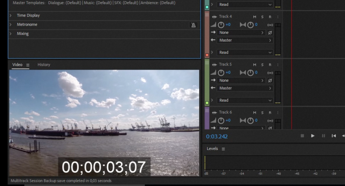 Import & work with video clips in Adobe Audition