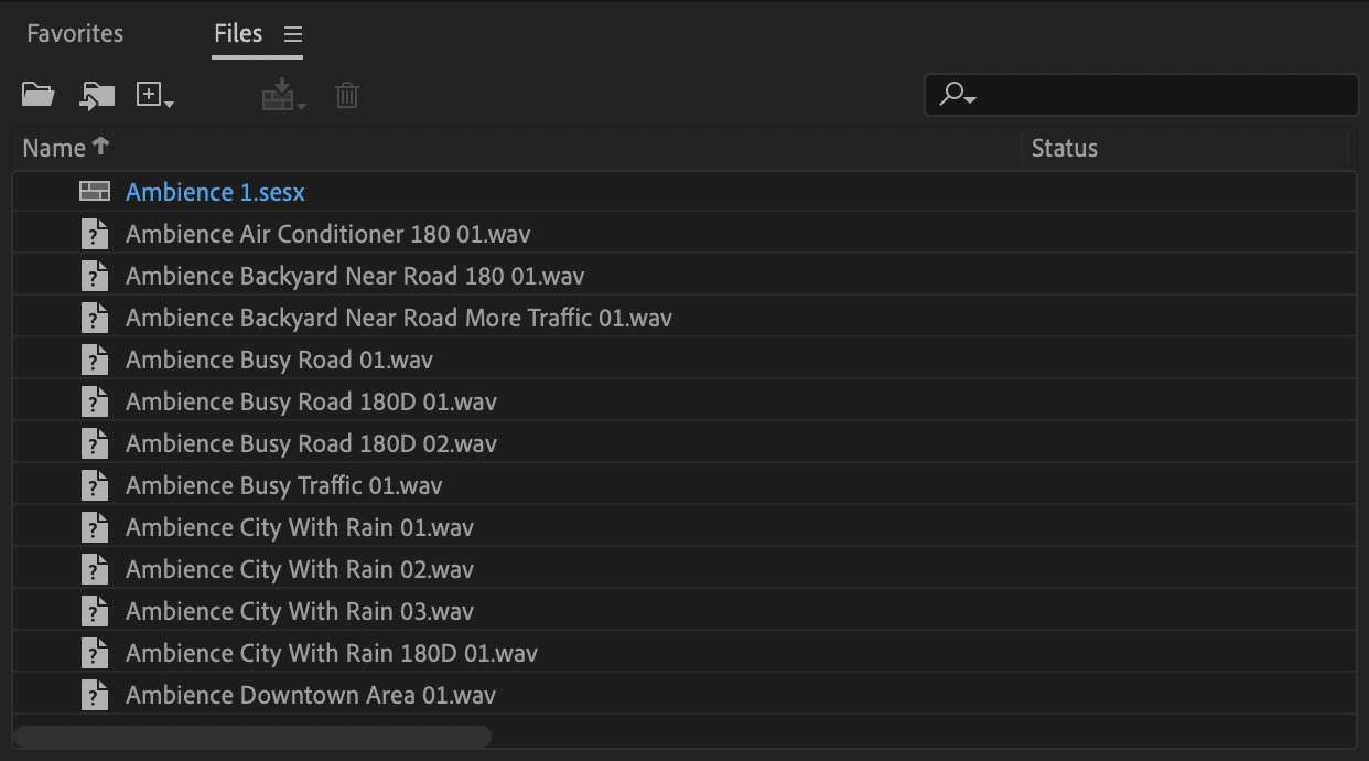 Offline file items on display