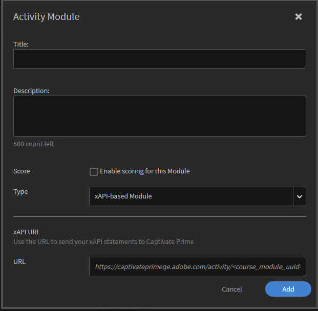x-API based module creation