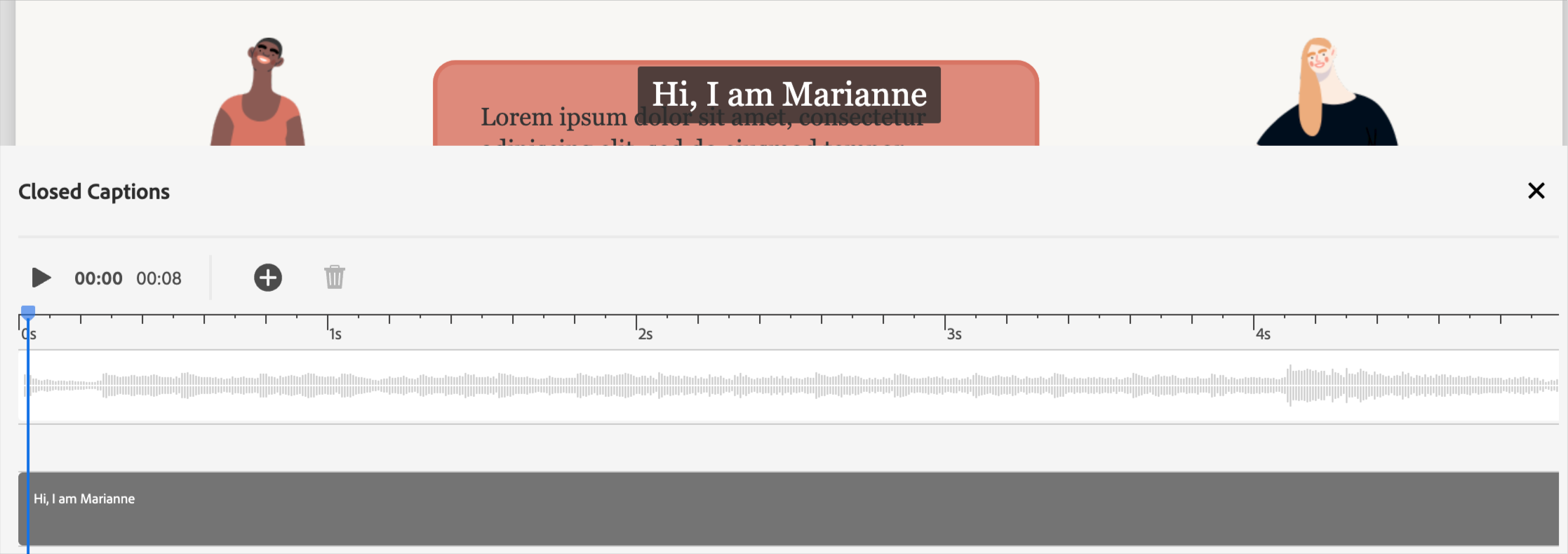 Add and edit audio in Adobe Captivate