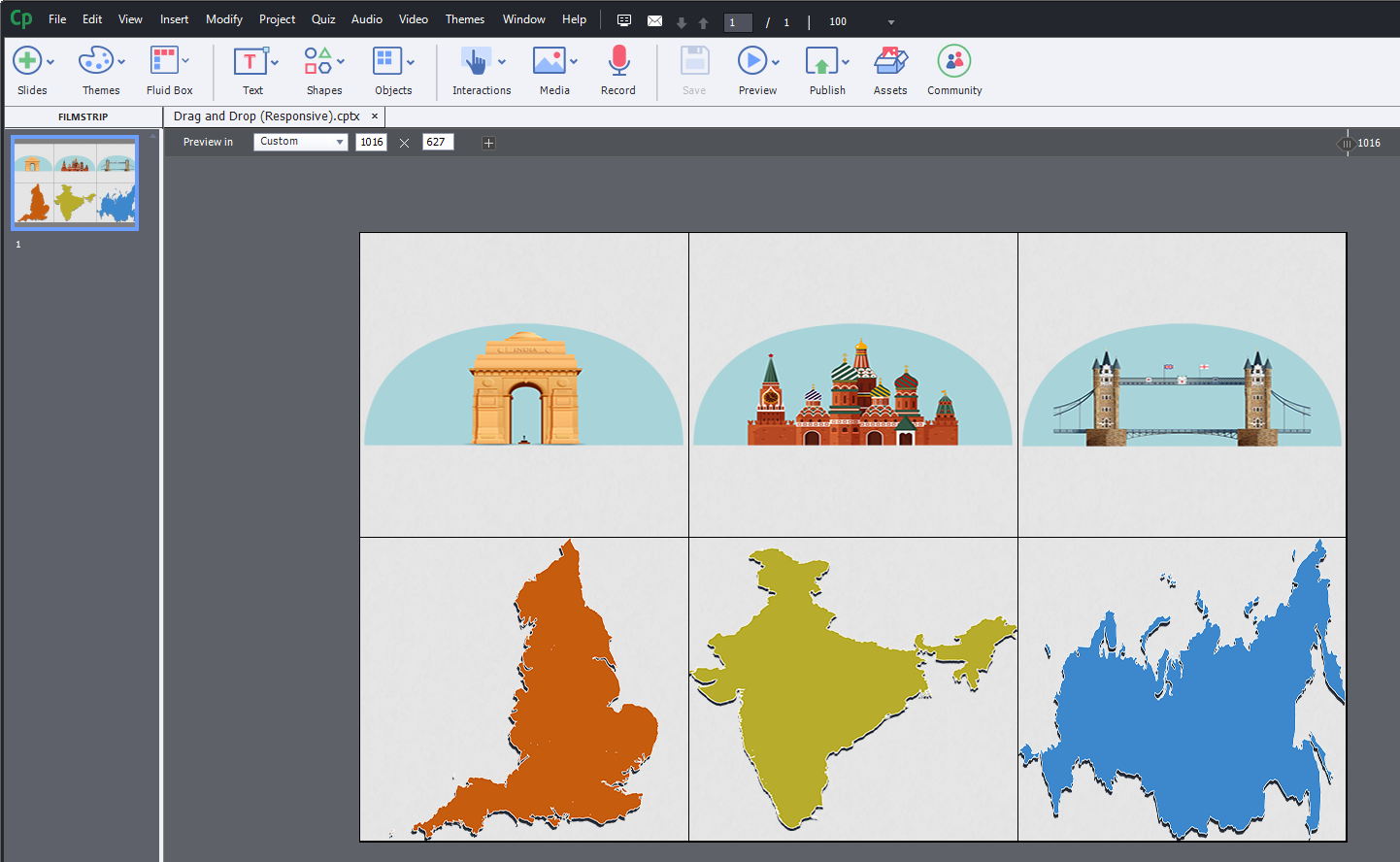 Adobe Captivate ドラッグ ドロップインタラクションの概要