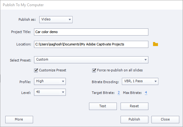 adobe captivate 2019 and mp4