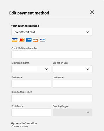 Switch Between Credit Card And Paypal