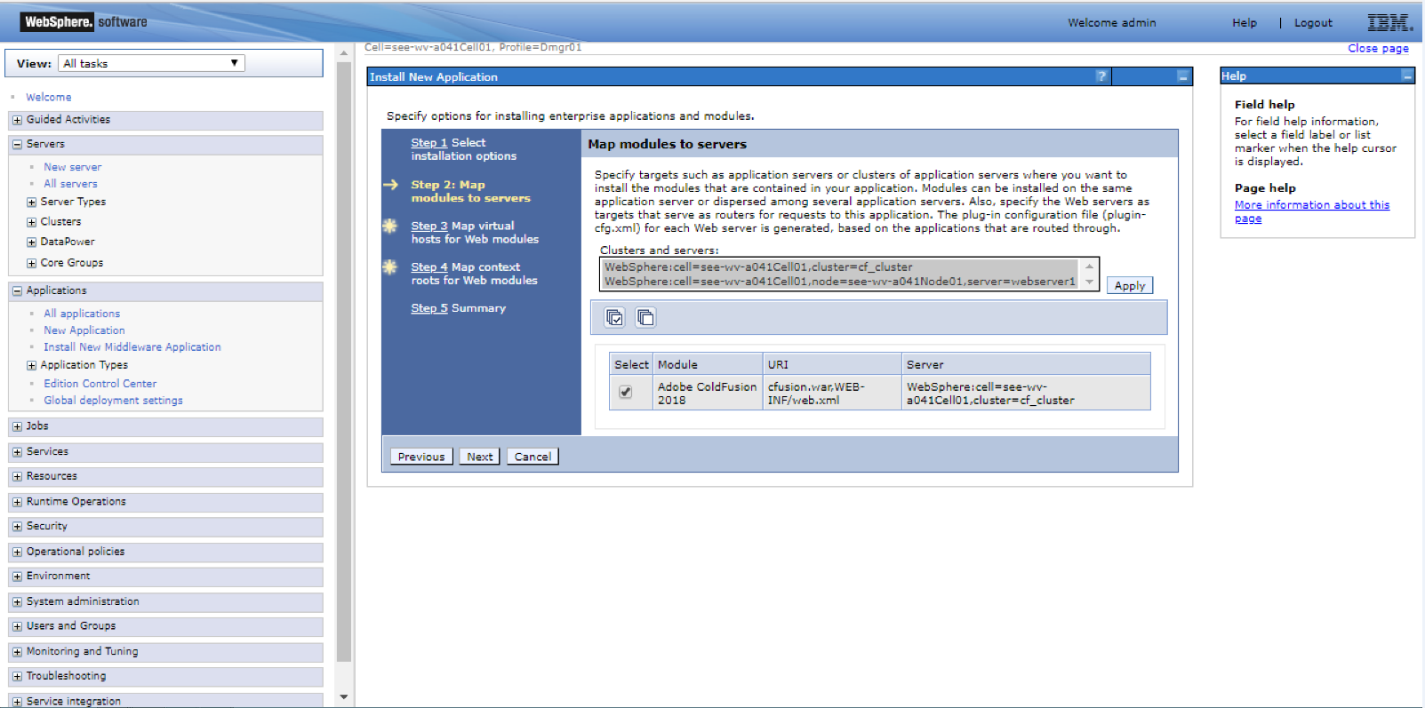 ColdFusion (2018 release) Install JEE configuration
