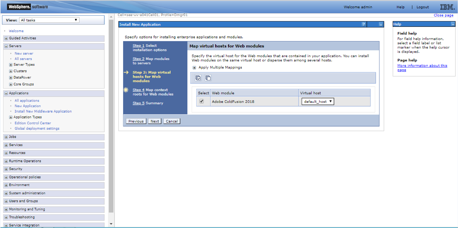 Adobe ColdFusion Install JEE configuration