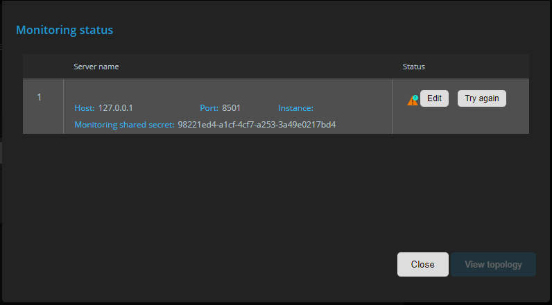 Error when discovering nodes Error when discovering nodes