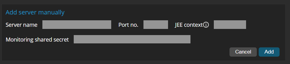 Add server manually Add server manually