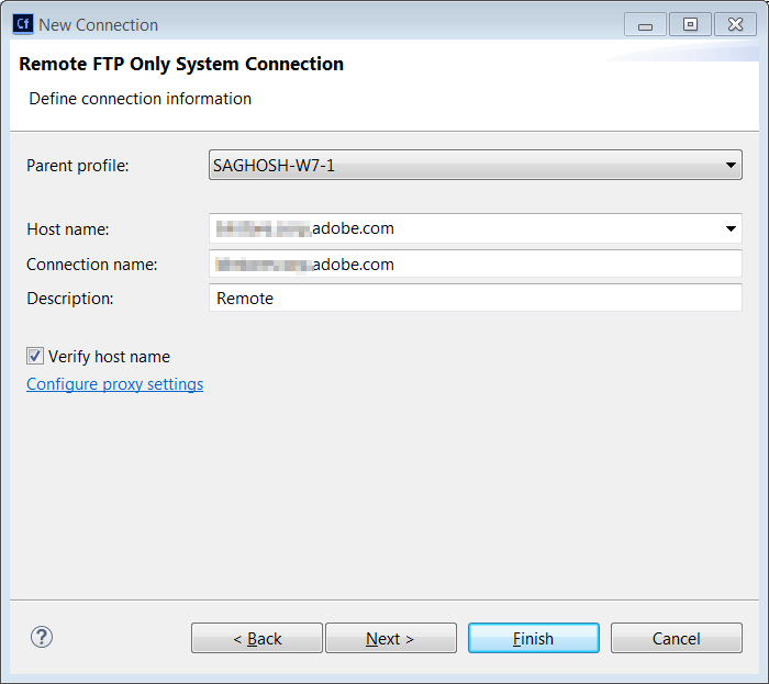 Manage servers in ColdFusion Builder