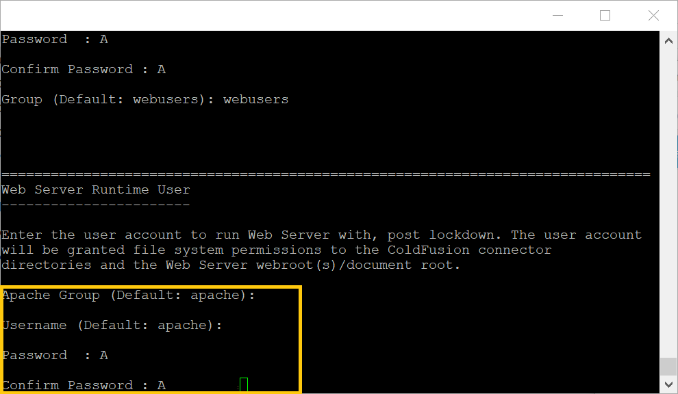 ColdFusion サーバーの自動ロックダウンのインストール