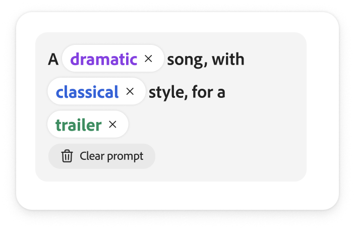 Generate soundtrack interface