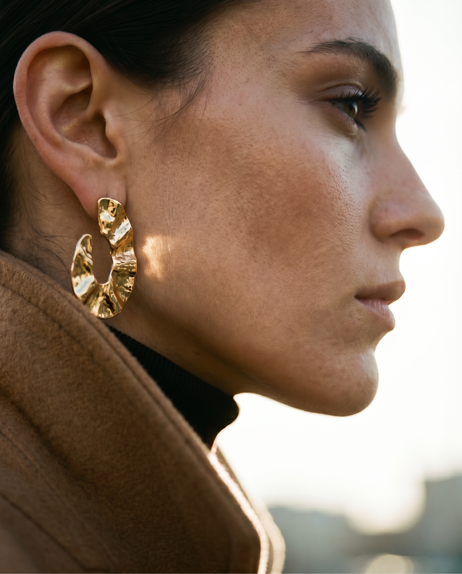 Retouched profile portrait, after