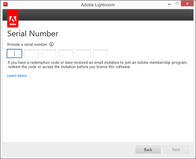 adobe lightroom 6.0 serial number