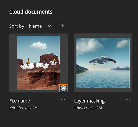 Cloud documents The cloud document is available offline