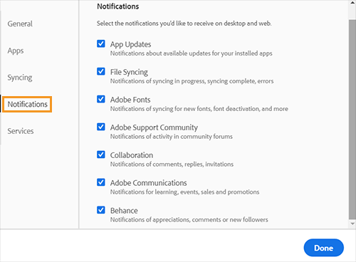 How To Customize Notifications In The Creative Cloud Desktop App