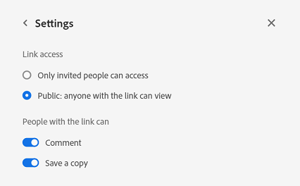 Change link settings