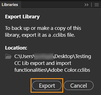 Export a library