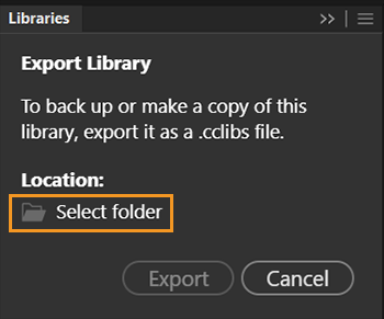 Select folder 