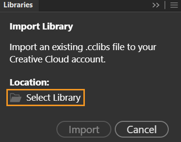 Select a library to import