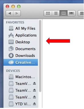 Select links to Creative Cloud files folder Select links to Creative Cloud files folder