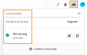 Creative Cloud file storage and quota
