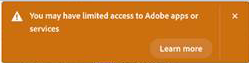 Limited access error Limited access error