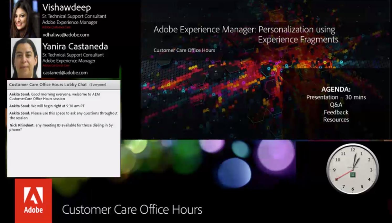 Adobe chat for customers