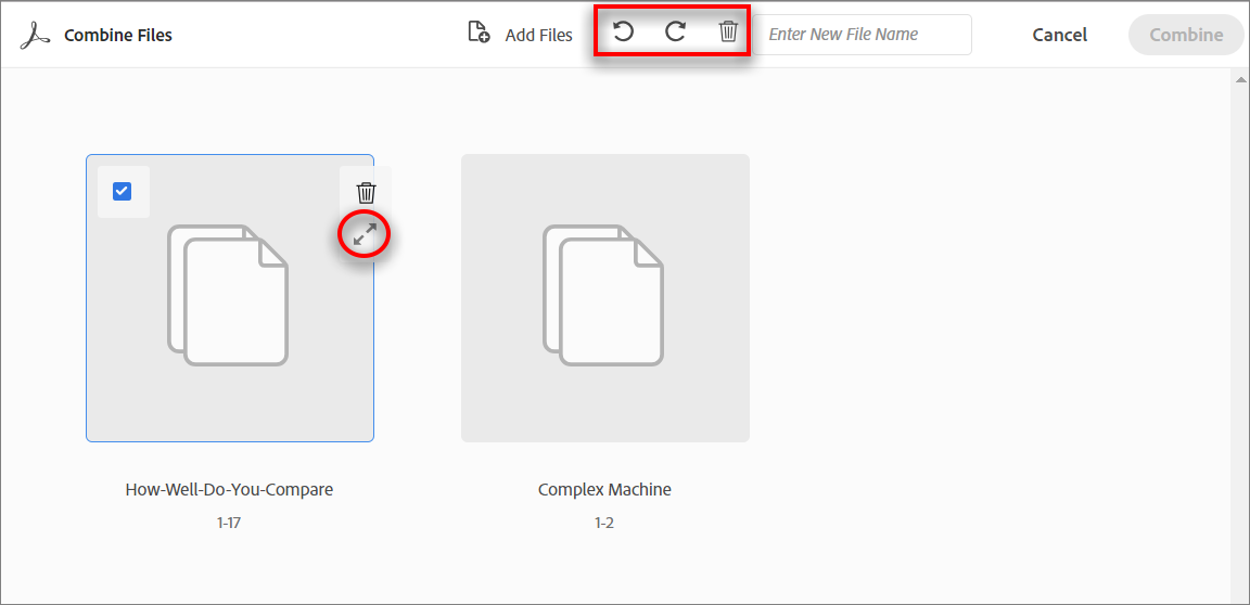 Combine multiple documents into a PDF online