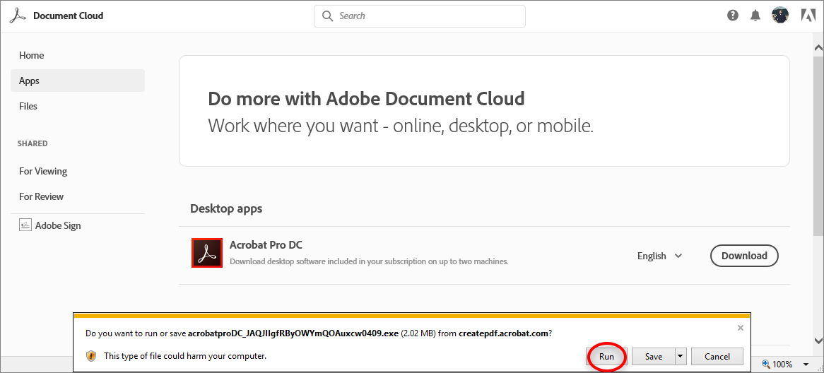 sign in to adobe acrobat pro dc