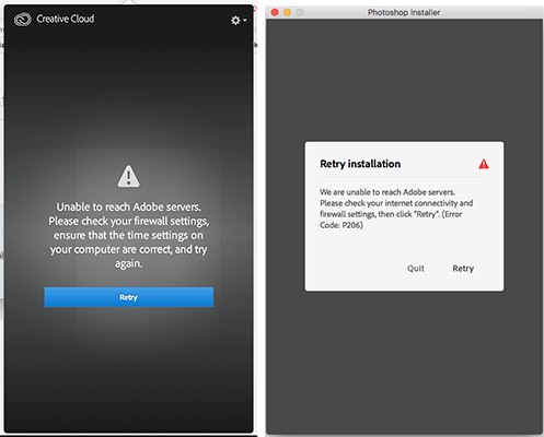 How to block adobe cc from accessing the internet password