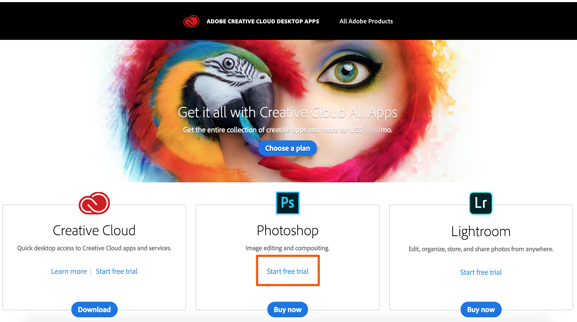 adobe creative cloud trial