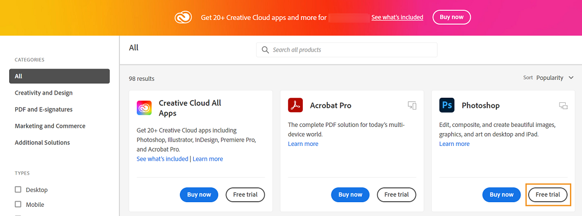 adobe creative cloud free download mac