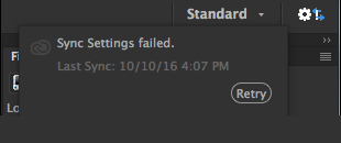 Sync setting errors in Dreamweaver CC 2017