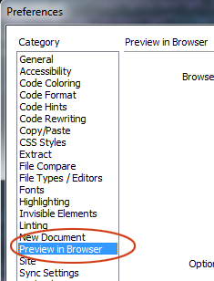 Preferences (Preview in Browser)