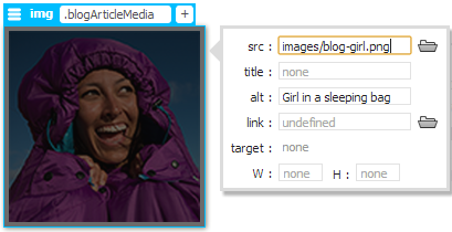 Quick PI for editing image attributes