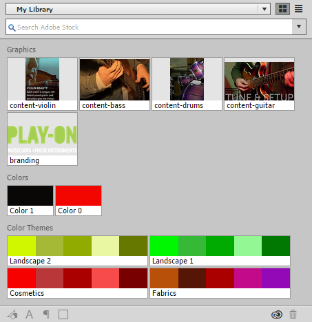 CC Libraries panel in Dreamweaver