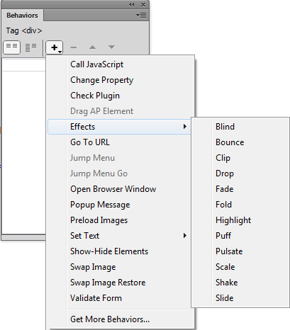 jQuery effects